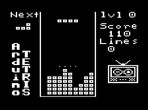 Arduino Tetris on a Video Game Shield